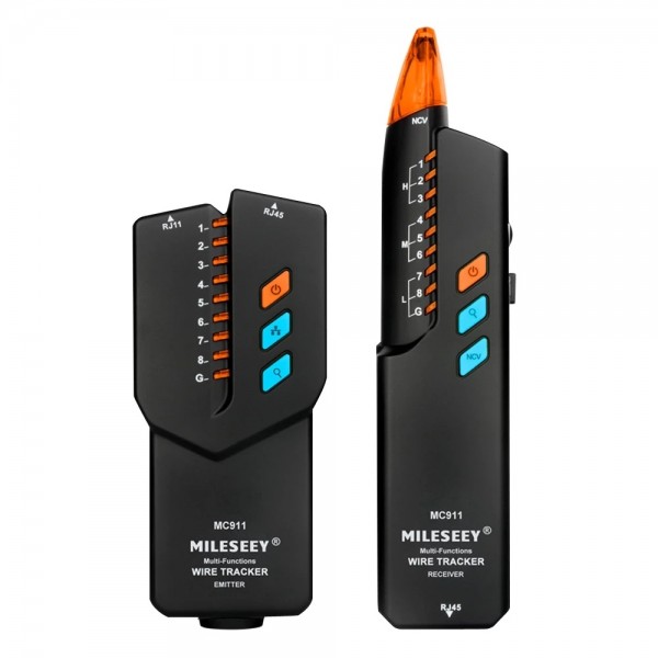 Mileseey MC911 Network Cable Tracker Tester Telephone Wire Tracker Anti  interference Toner Ethernet LAN Trace Network Cable