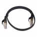 CAT8  2 Double Shielded CAT8 Flat Network LAN Cable  Length  0 5m