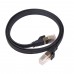 CAT8  2 Double Shielded CAT8 Flat Network LAN Cable  Length  1m