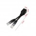 2 Sets RJ45 Network Signal Splitter Upoe Separation Cable  Style  U  03 2 Crystal Heads   2 Female